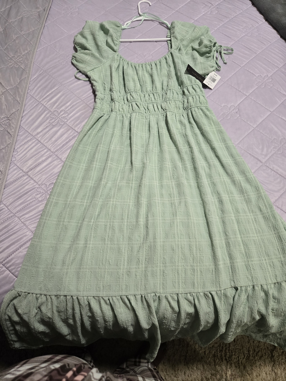 City Triangles Sage Green Maxi Dress with Ruffle Hem